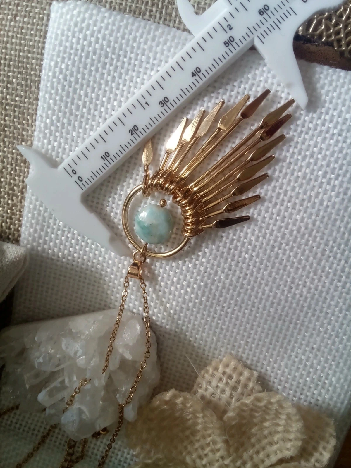 Collar de piedra de larimar natural 🩵. – photo 2